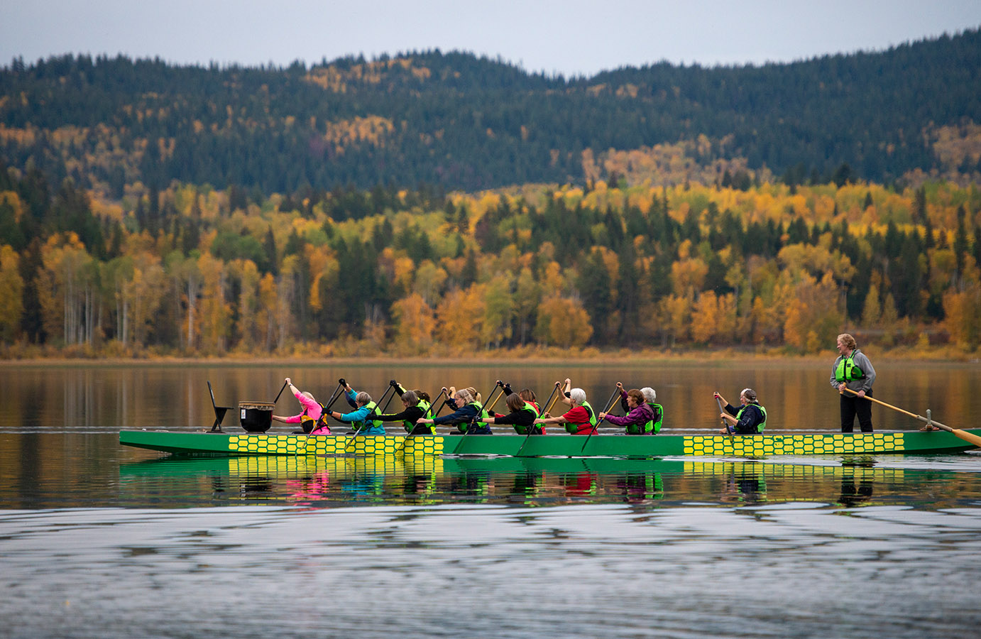 Dragon Boat Racing in Autumn